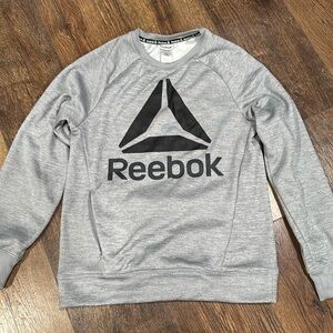 New Reebok Boys Gray Sweatshirt w/ Full Zip Pocket 14/16 XL